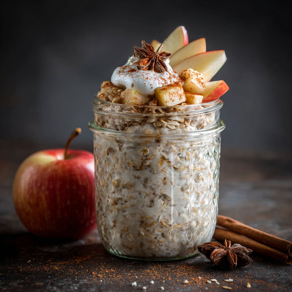 Overnight Cinnamon Oats with Apple Overnight Cinnamon Oats with Apple