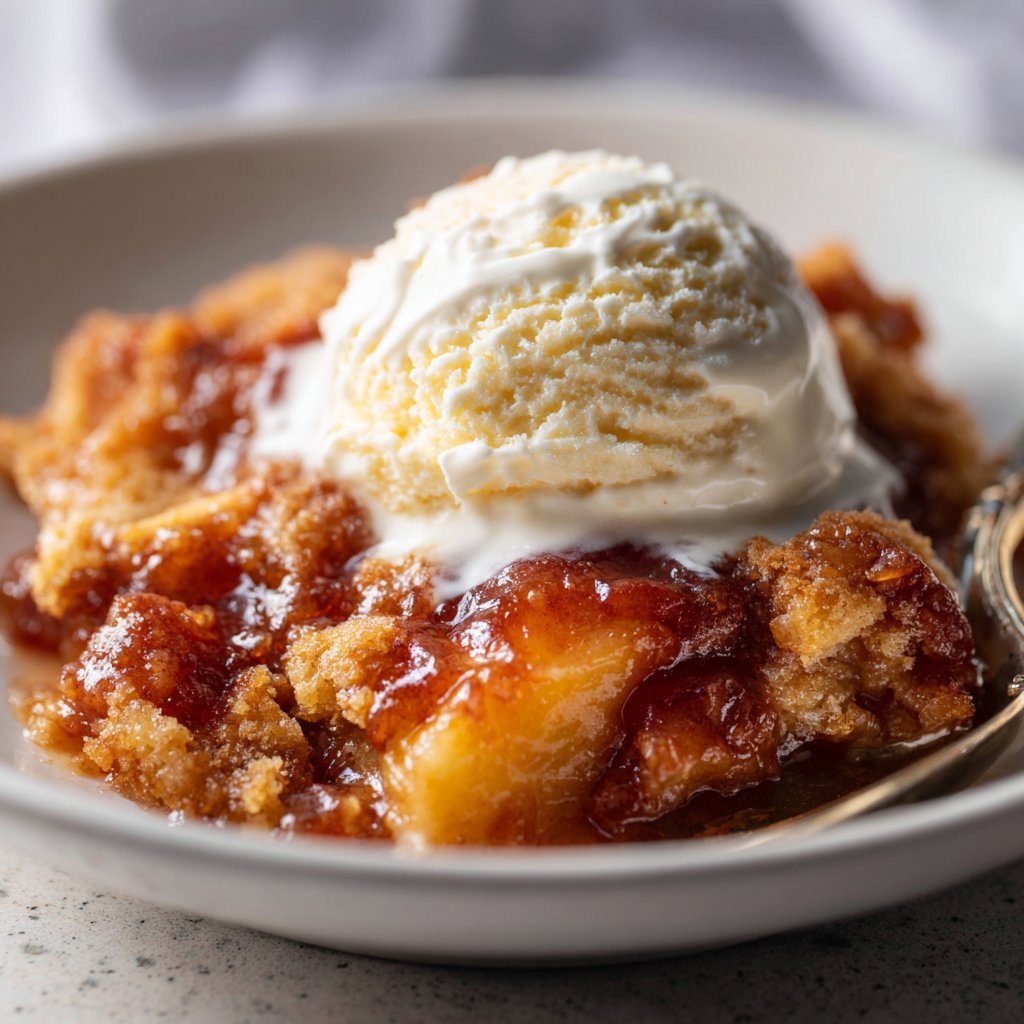 Cinnamon Peach Cobbler Dump Cake