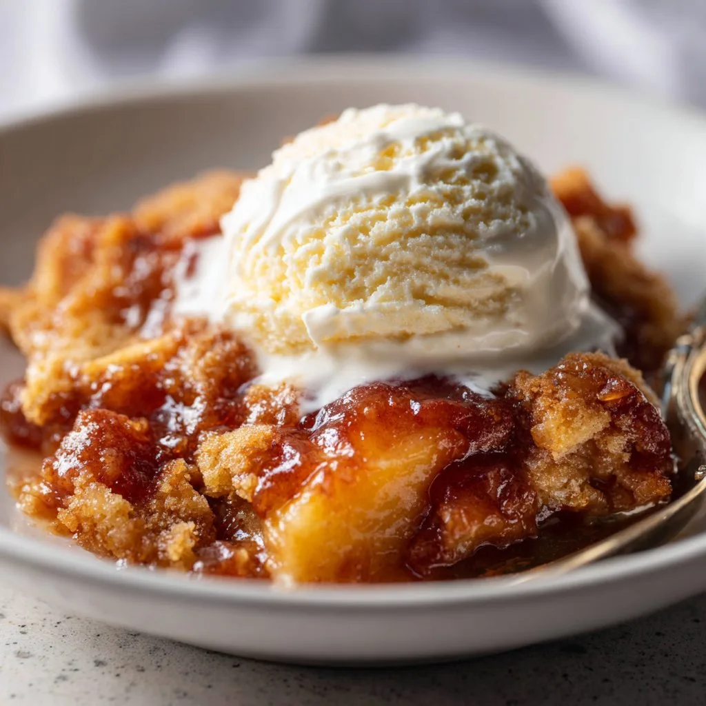 Cinnamon Peach Cobbler Dump Cake