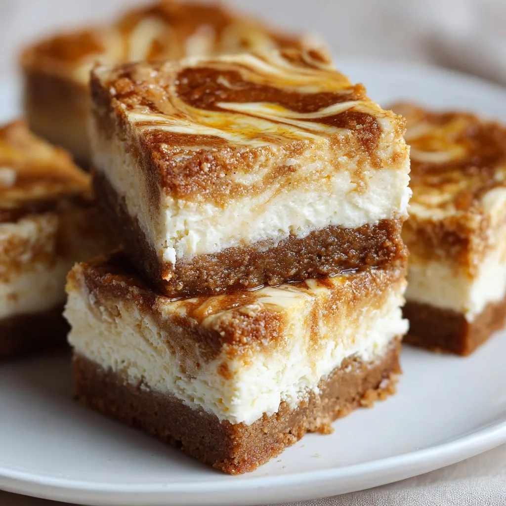 Honey Cinnamon Cheesecake Swirl Bars