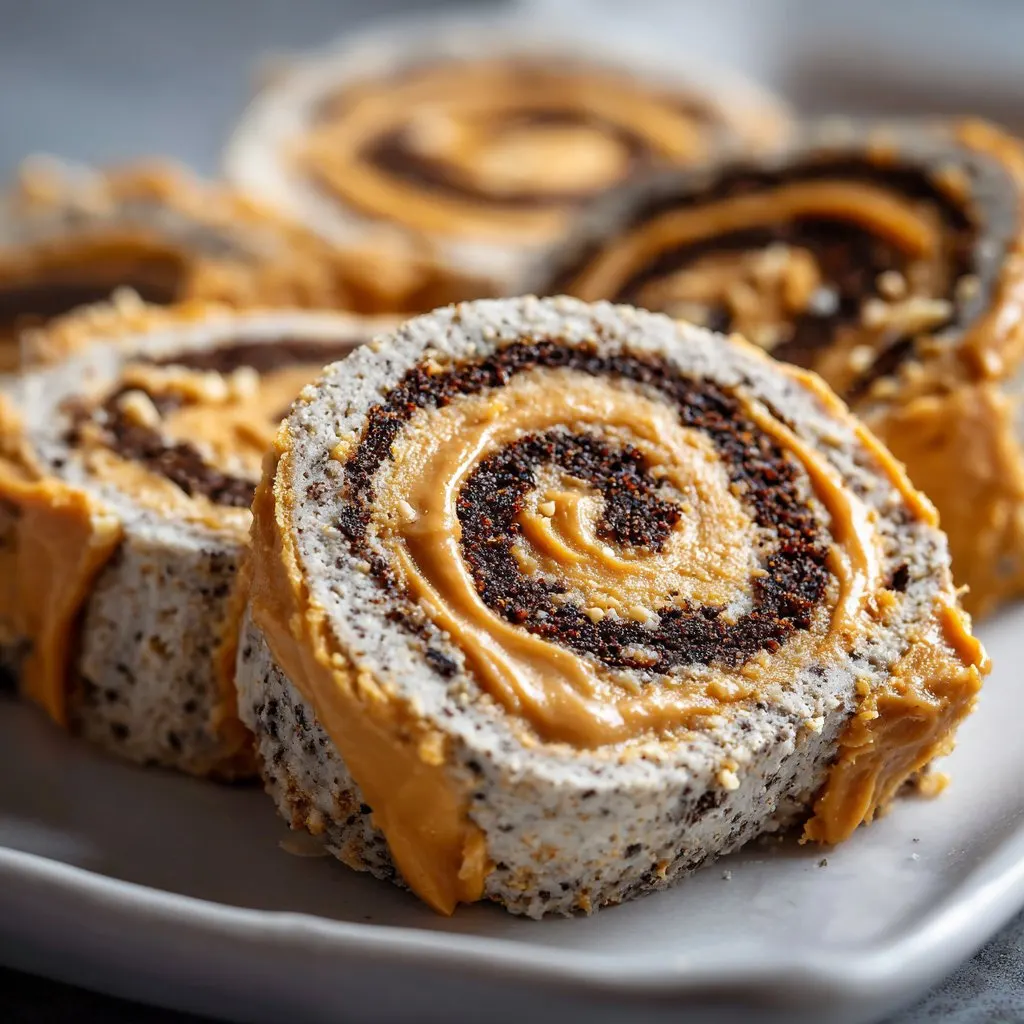 Baked Keto Pinwheels with Peanut Butter
