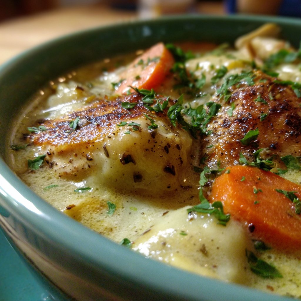 One Pot Chicken and Dumpling Soup