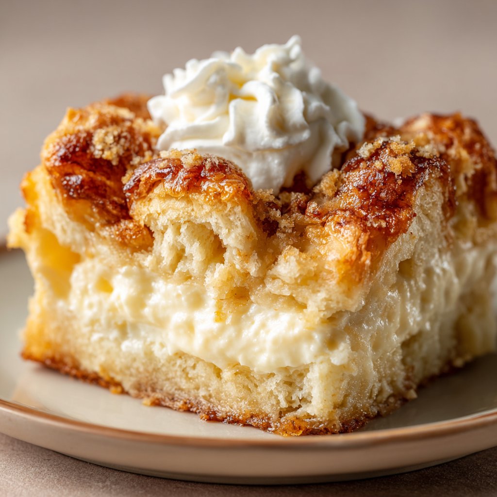 Creamy Cheesecake Crescent Roll Casserole