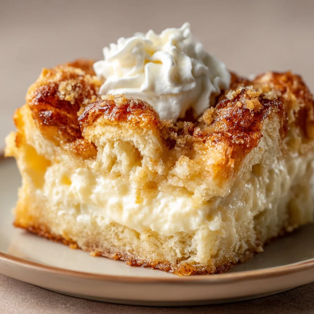 Creamy Cheesecake Crescent Roll Casserole
