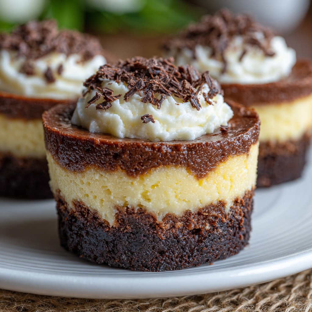 Brownie Bottom Mini Cheesecakes