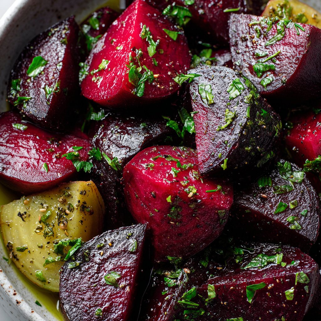Roasted Beets with Olive Oil and Herbs