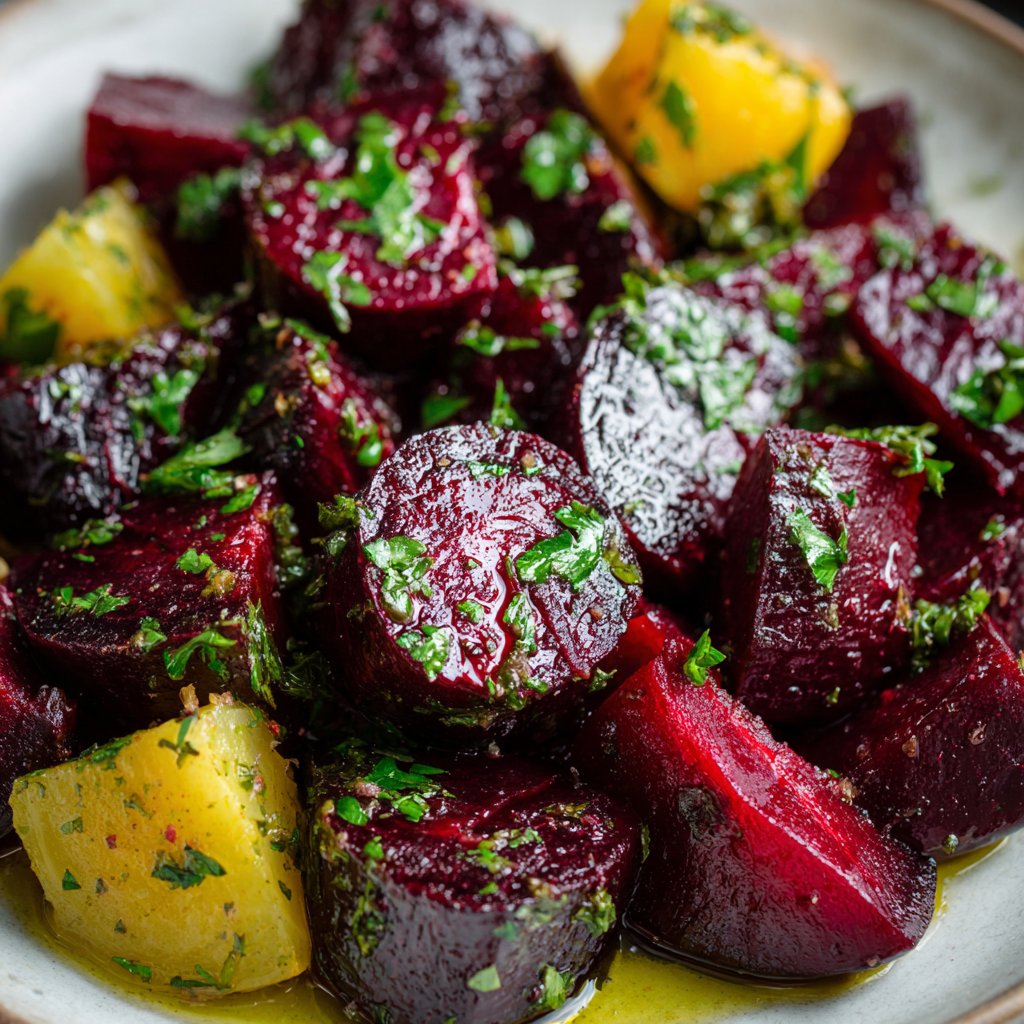 Roasted Beets with Olive Oil and Herbs
