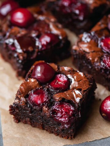 Roasted Chocolate Cherry Brownies
