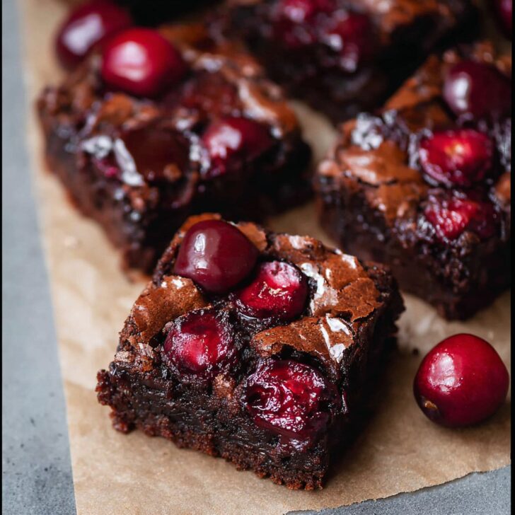 Roasted Chocolate Cherry Brownies