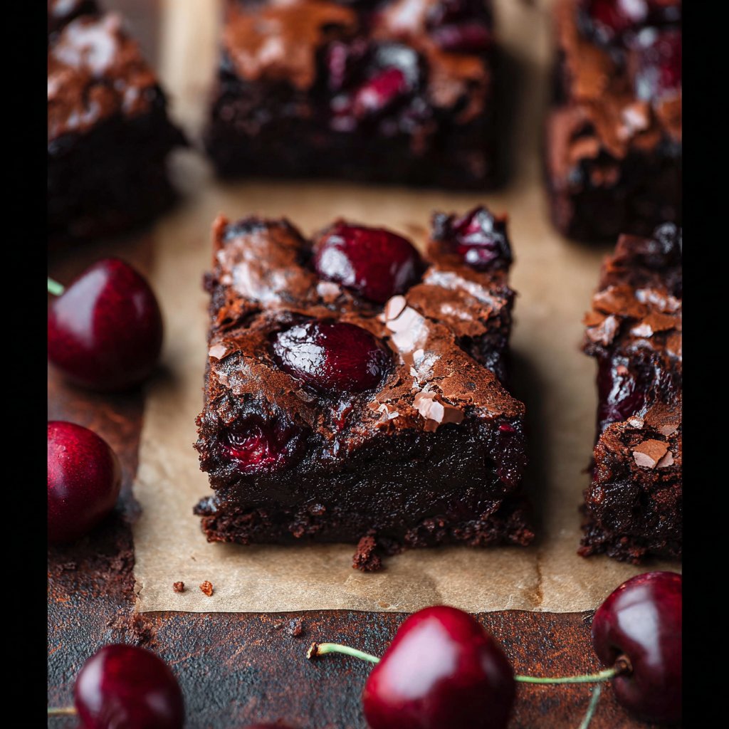 Roasted Chocolate Cherry Brownies