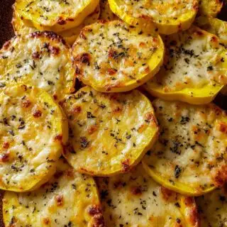 roasted thinly sliced cheesy squash