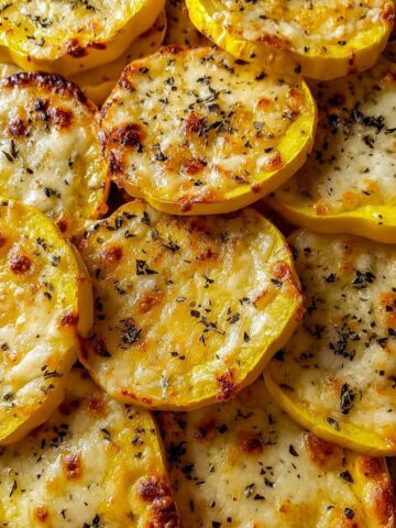 roasted thinly sliced cheesy squash