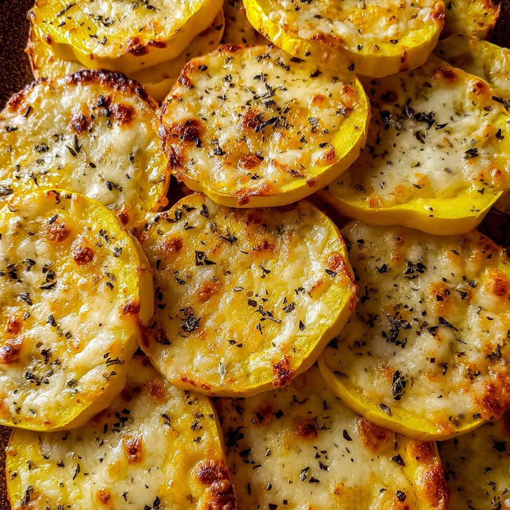 Roasted Thinly Sliced Cheesy Squash