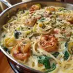 shrimp alfredo pasta creamy sauce