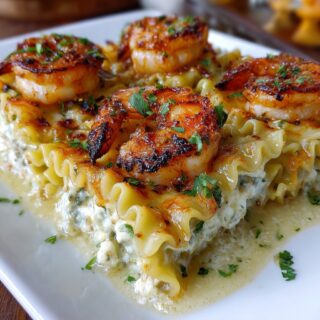 shrimp crab alfredo lasagna roll ups