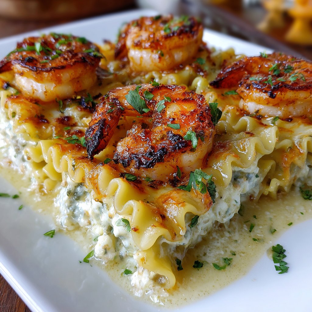 Shrimp & Crab Alfredo Lasagna Roll-Ups