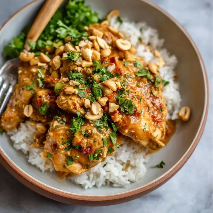 Slow Cooker Peanut Chicken