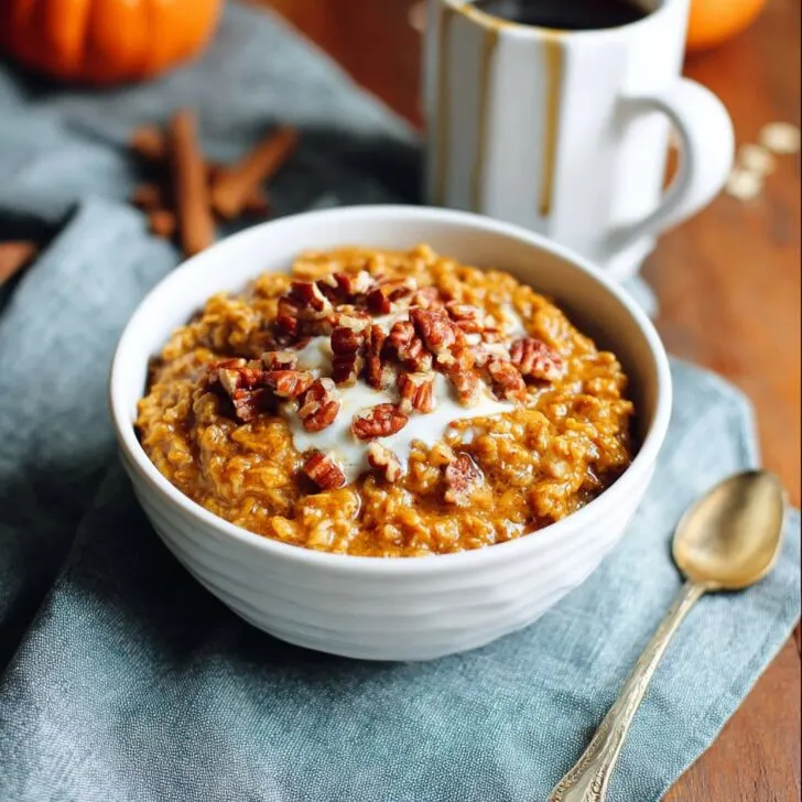 Slow Cooker Pumpkin Pie Oatmeal
