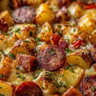 smoked sausage and cheesy ranch potatoes
