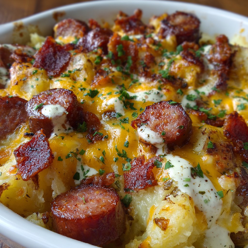 Smoked Sausage and Cheesy Ranch Potatoes