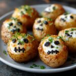 spooky halloween skull potatoes