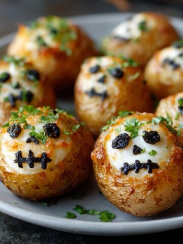 Spooky Halloween Skull Potatoes