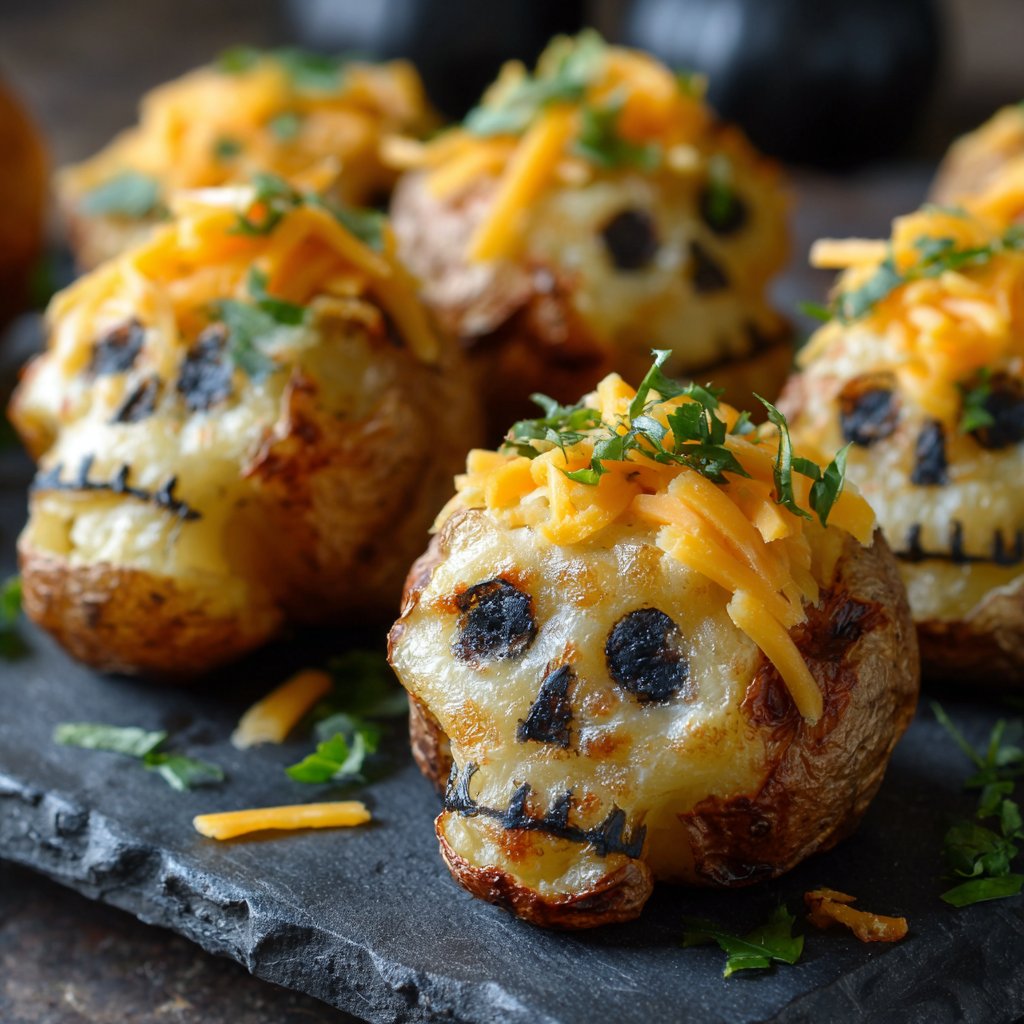 Spooky Halloween Skull Potatoes Spooky Halloween Skull Potatoes