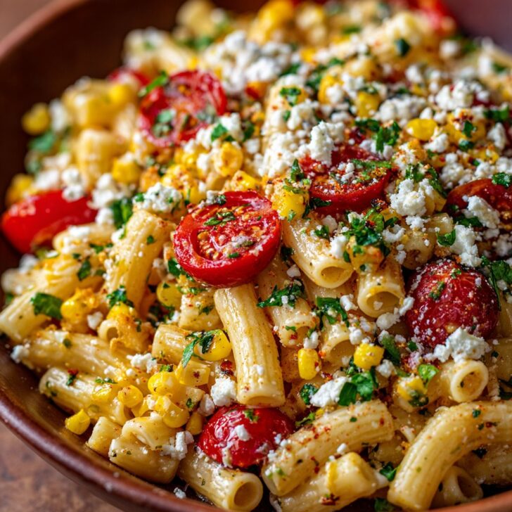 Street Corn Pasta Salad with Cotija Cheese