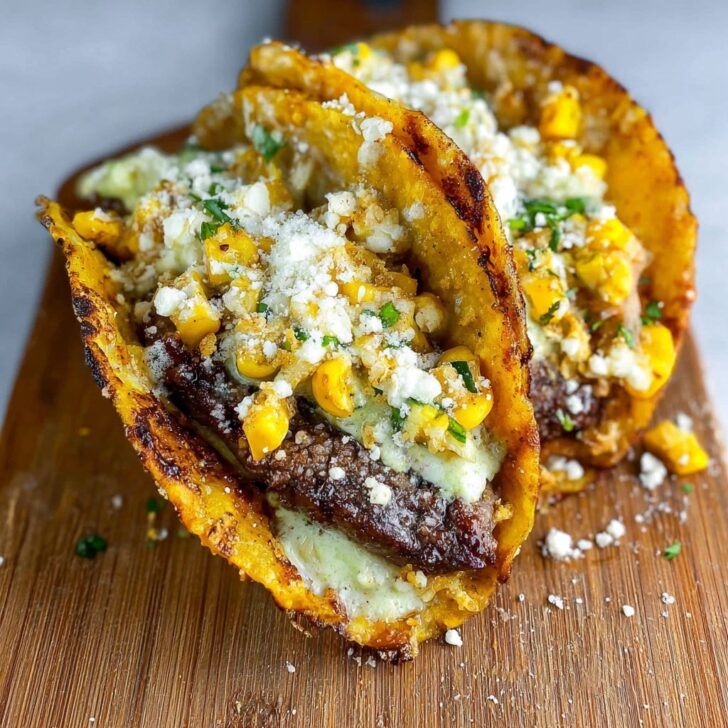 Street Corn Smash Burger Tacos