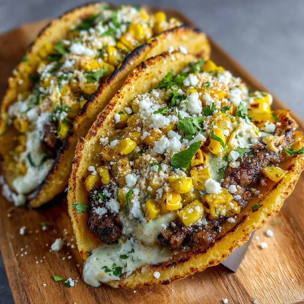 Street Corn Smash Burger Tacos Street Corn Smash Burger Tacos