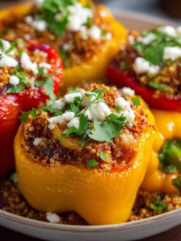 Stuffed Bell Peppers with Quinoa Mix