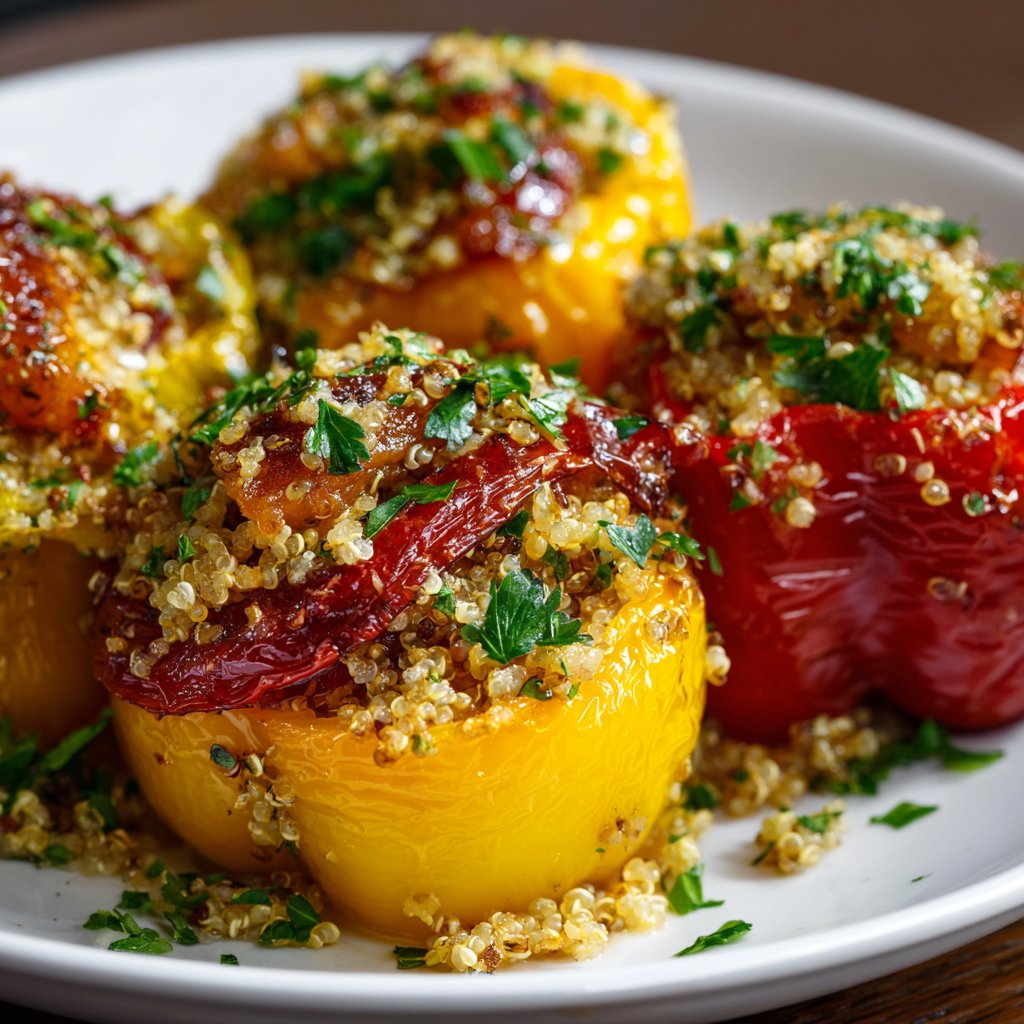 Stuffed Bell Peppers with Quinoa Mix