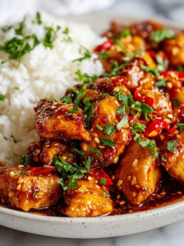 Sweet Chili Chicken Recipe with Rice Option