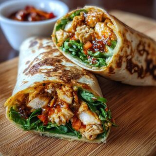 sweet chili chicken wraps