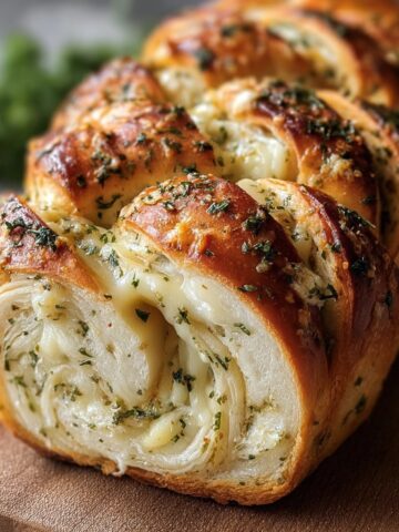 Swirled Garlic Herb And Cheese Bread