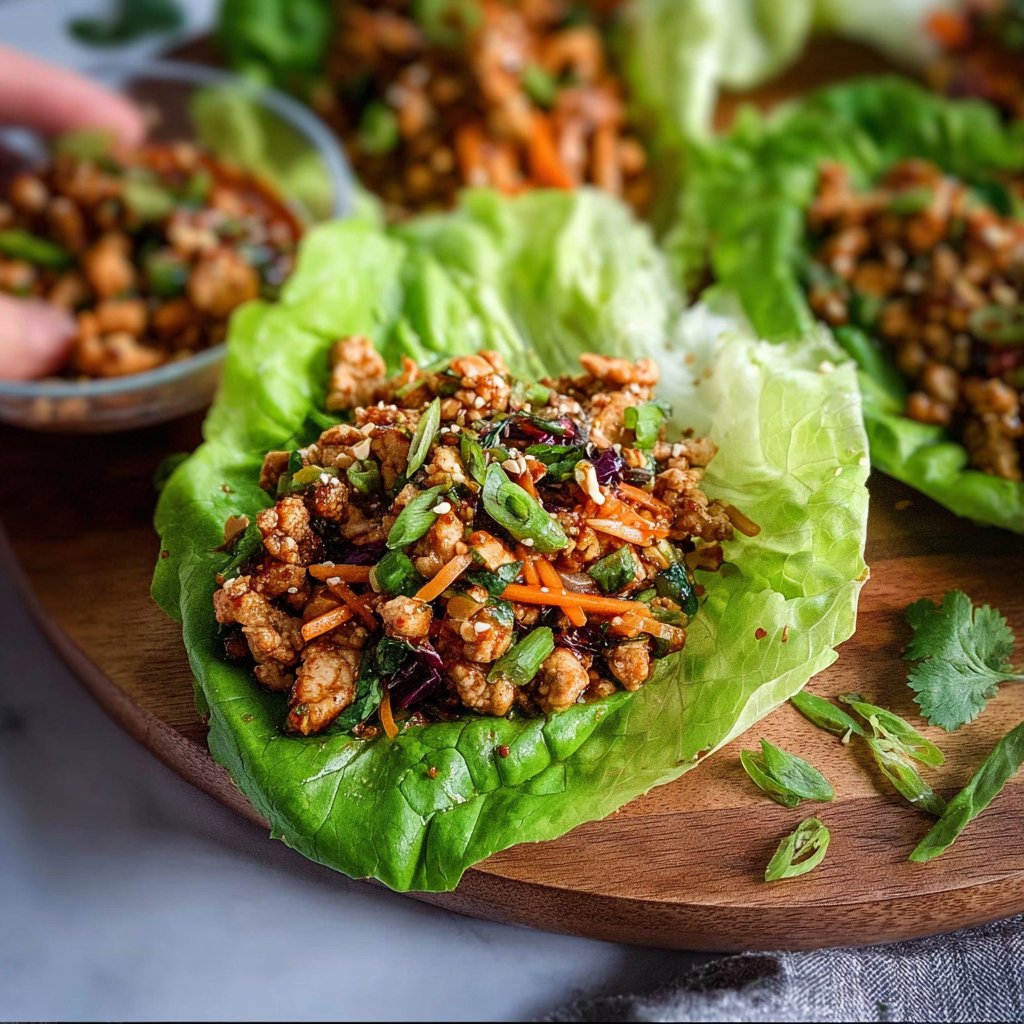 Thai Chicken Lettuce Wraps Thai Chicken Lettuce Wraps