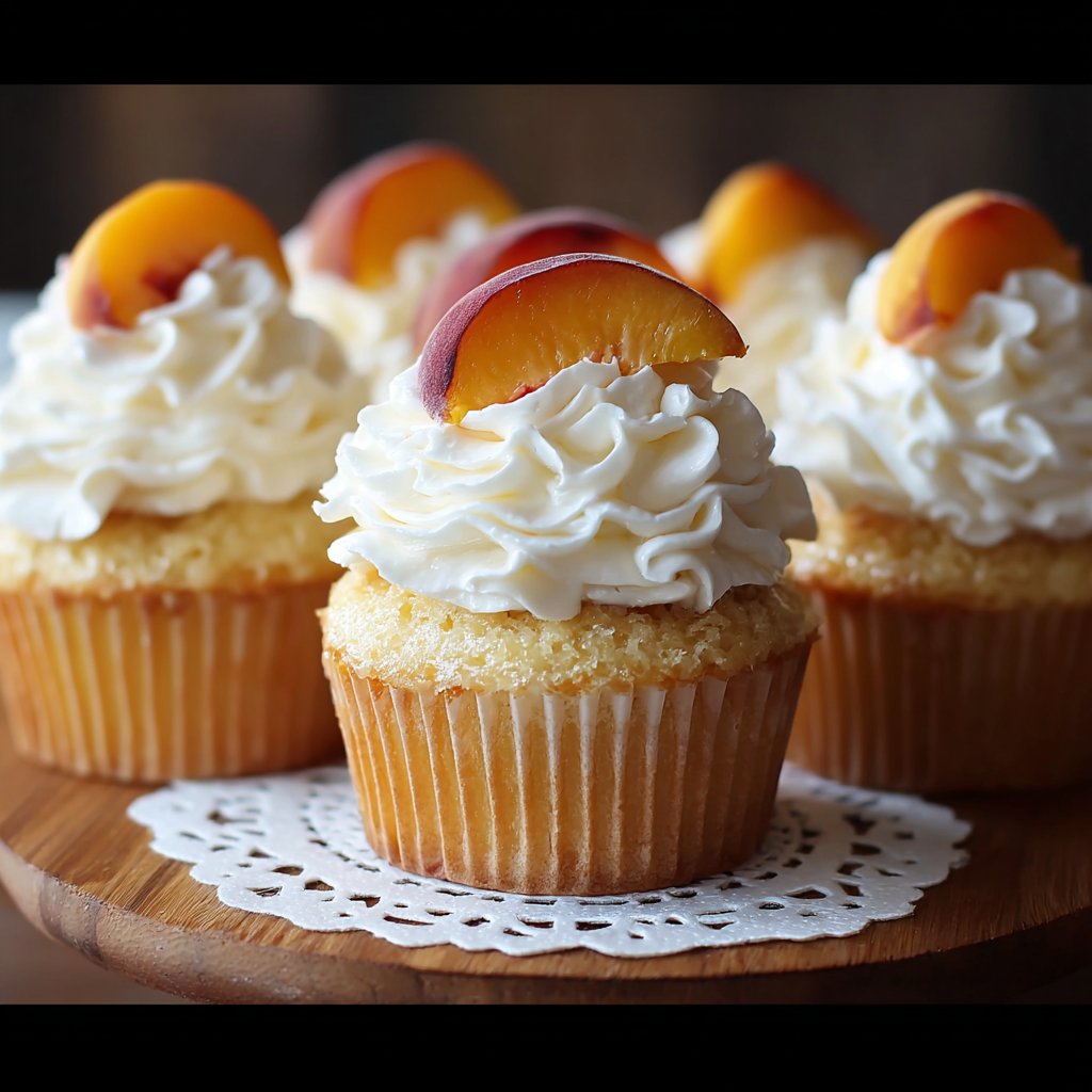 The Best Honey Peach Cream Cheese Cupcakes