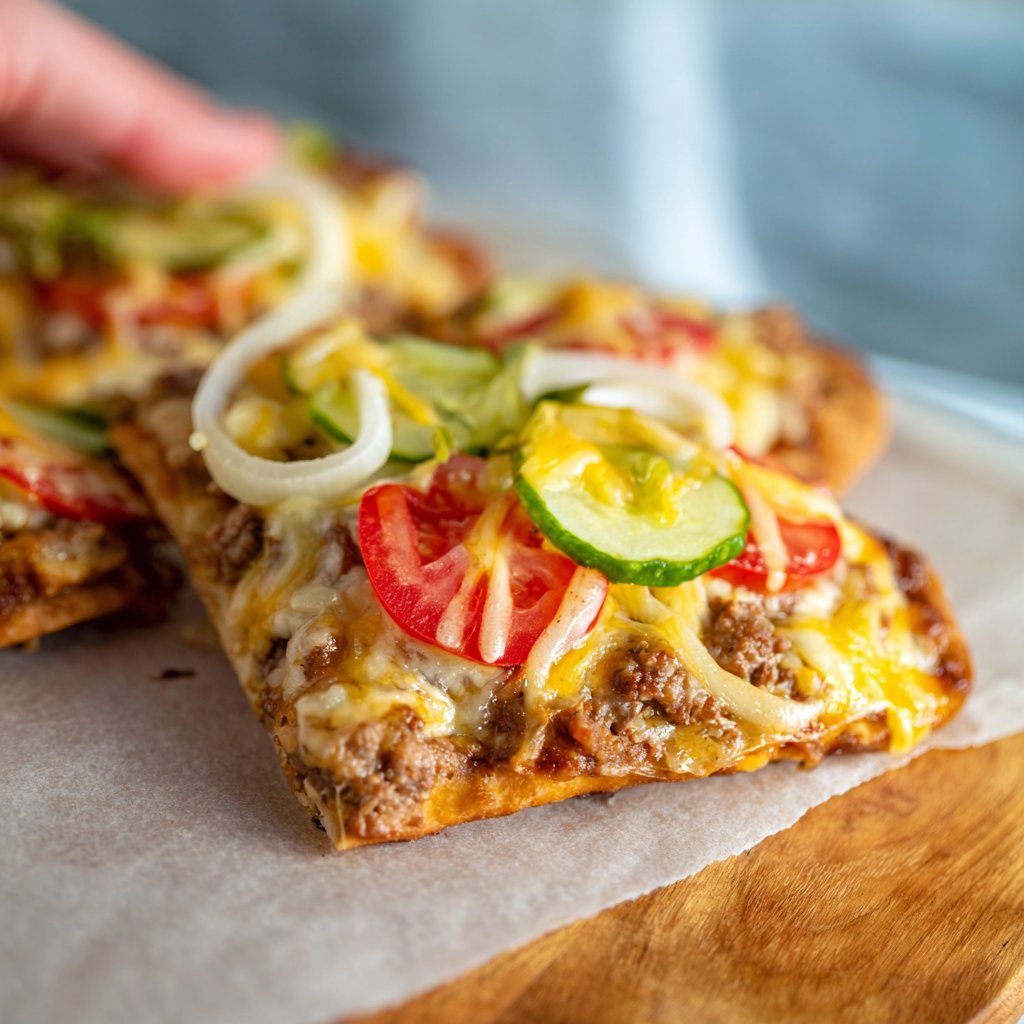 30-Minute Cheeseburger Flatbreads