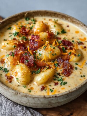 Bacon Cheddar Gnocchi Soup