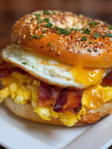 Bacon egg and cheese Bagel