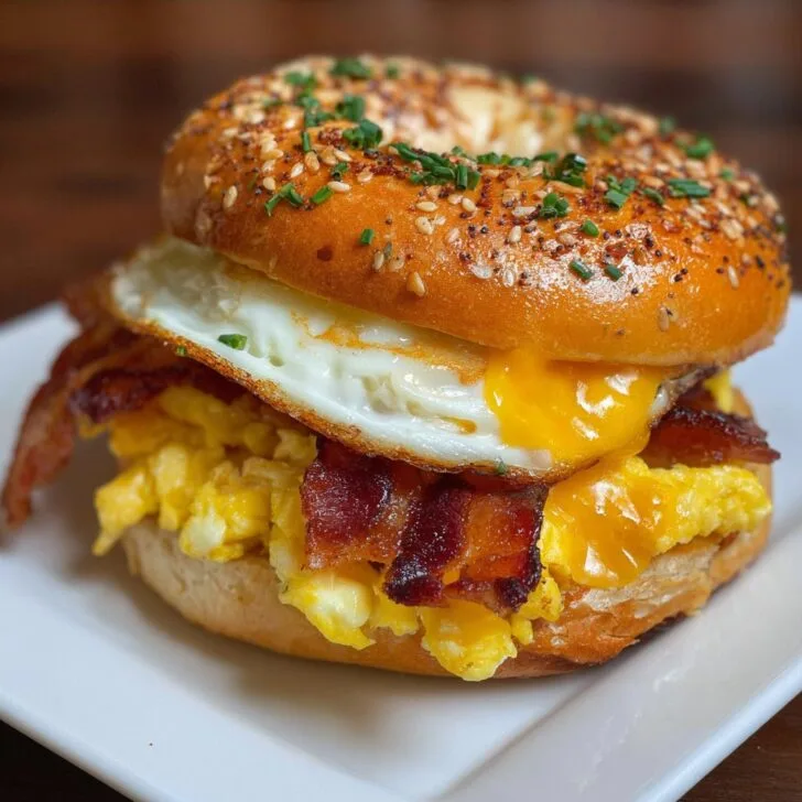 Bacon egg and cheese Bagel