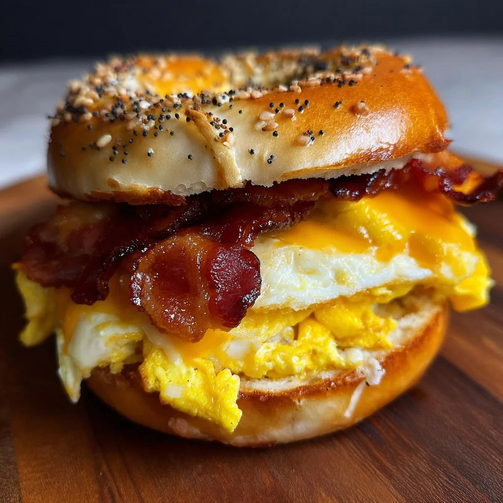 Bacon egg and cheese Bagel