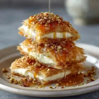 baklava cheesecake phyllo cookies with honey drizzle recipe