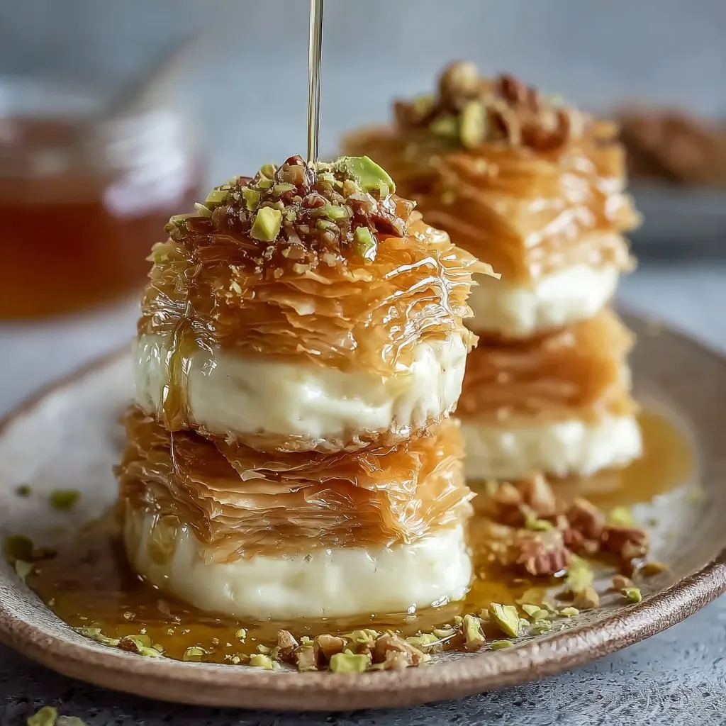 Baklava Cheesecake Phyllo Cookies with Honey Drizzle Recipe Baklava Cheesecake Phyllo Cookies with Honey Drizzle Recipe