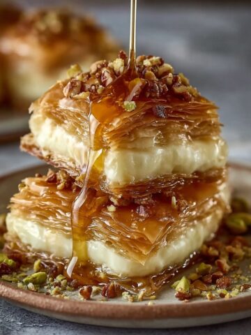 Baklava Cheesecake Phyllo Cookies with Honey Drizzle
