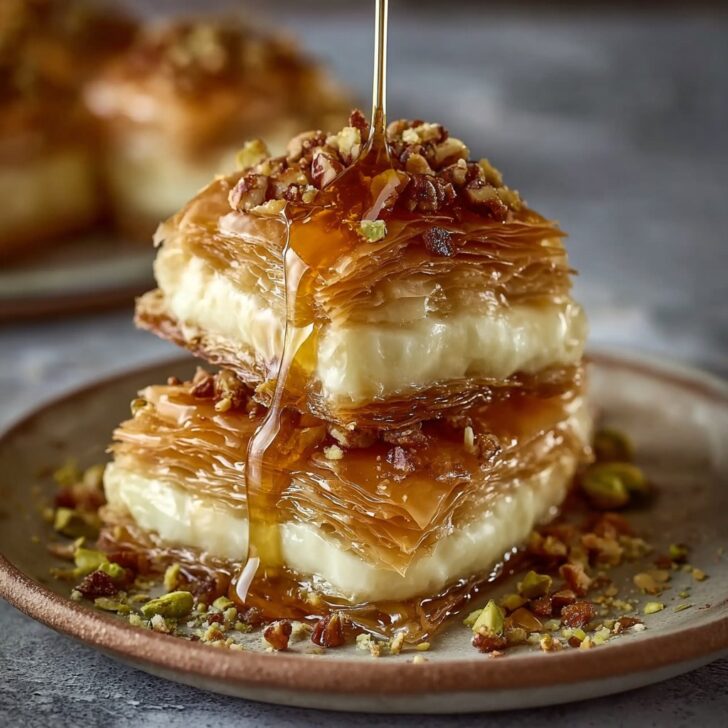 Baklava Cheesecake Phyllo Cookies with Honey Drizzle