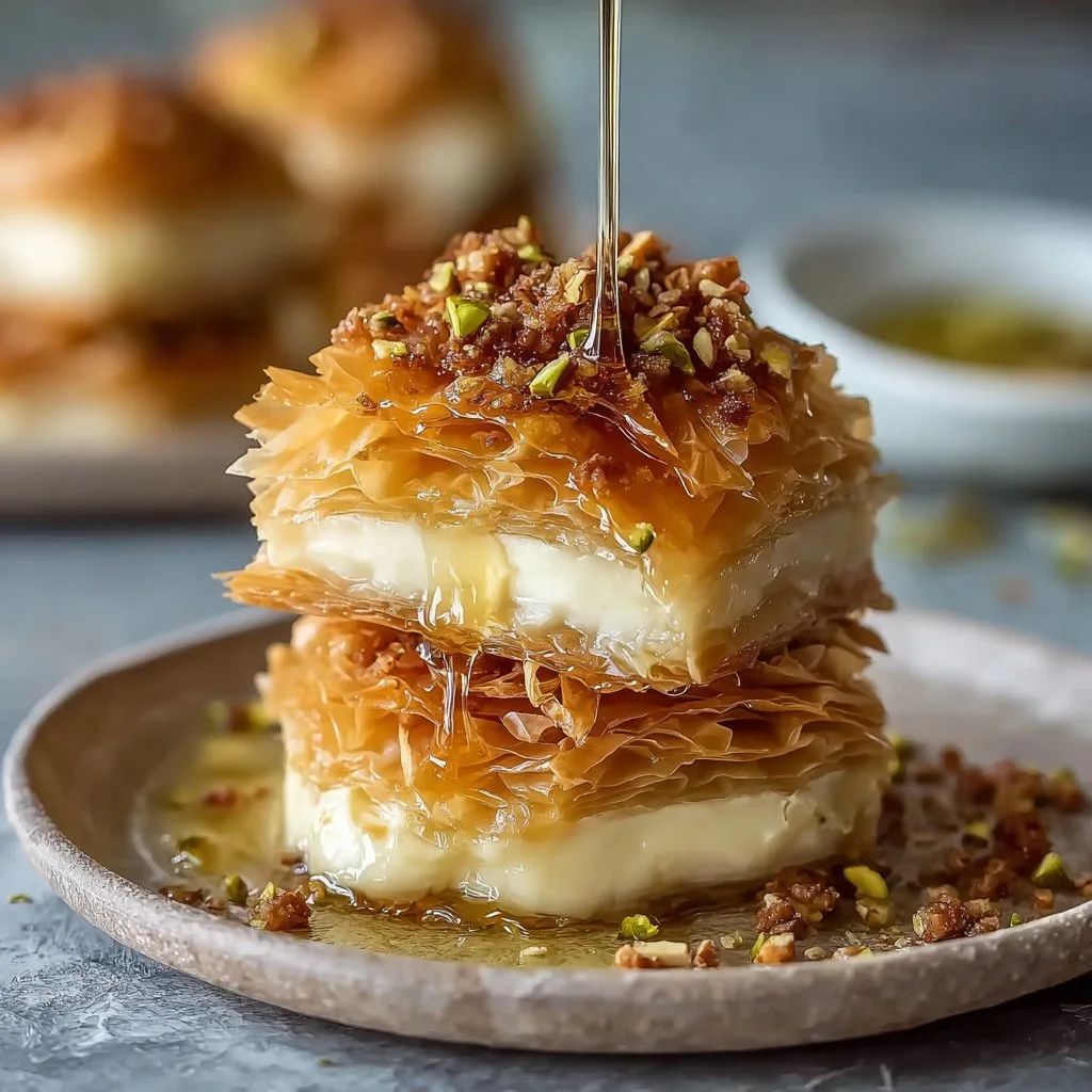 Baklava Cheesecake Phyllo Cookies with Honey Drizzle Baklava Cheesecake Phyllo Cookies with Honey Drizzle