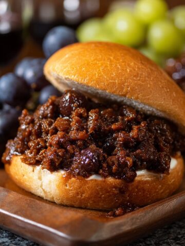 BBQ Grape Sloppy Joes