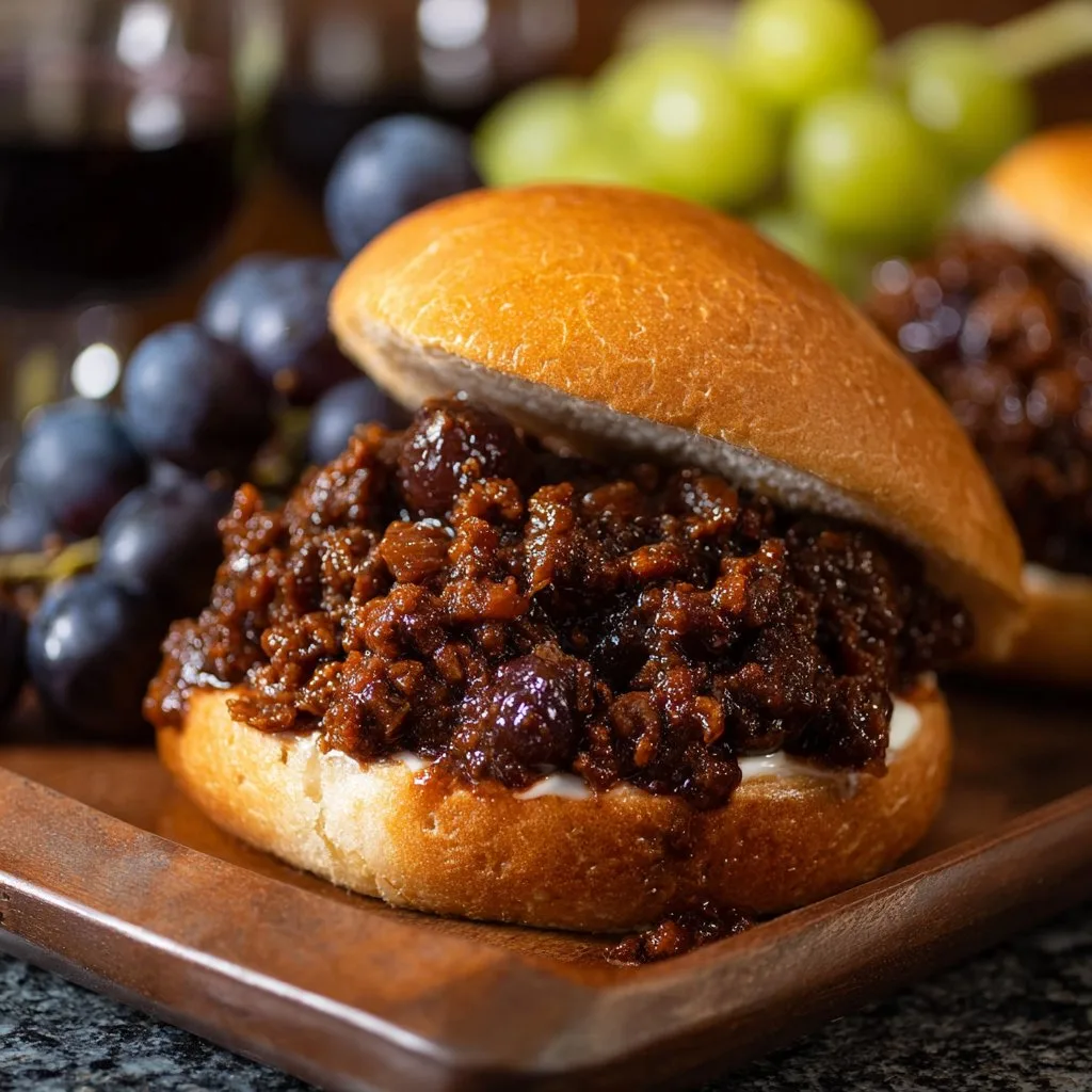 BBQ Grape Sloppy Joes