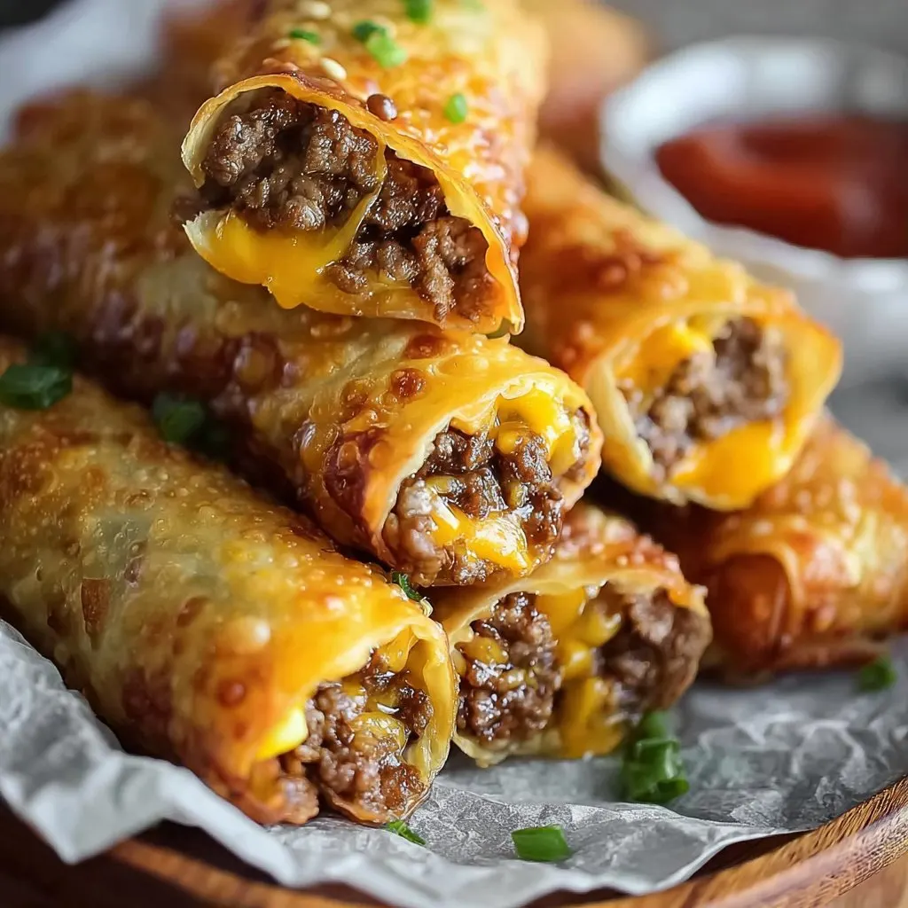BEST RECIPE For Cheeseburger Egg Rolls